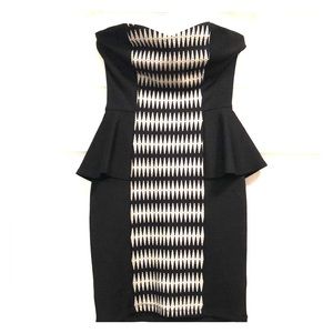 Black and White Mini Dress with Cupcake Waist